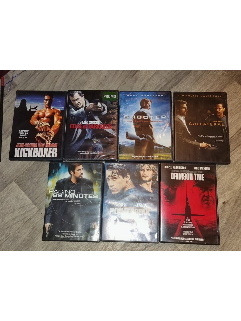 Action & Thriller DVD Collection - 7 Movies Including Kickboxer, Edge of Darknes